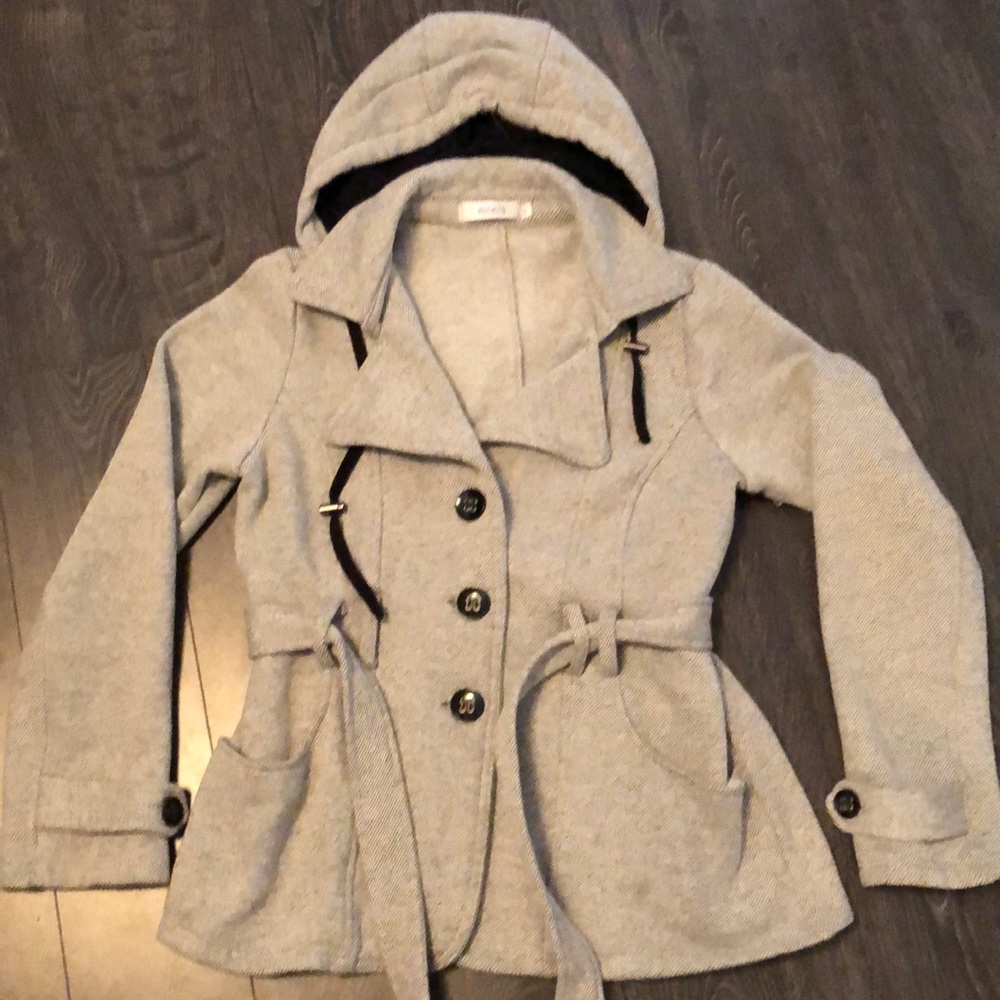 Hooded fleece coat